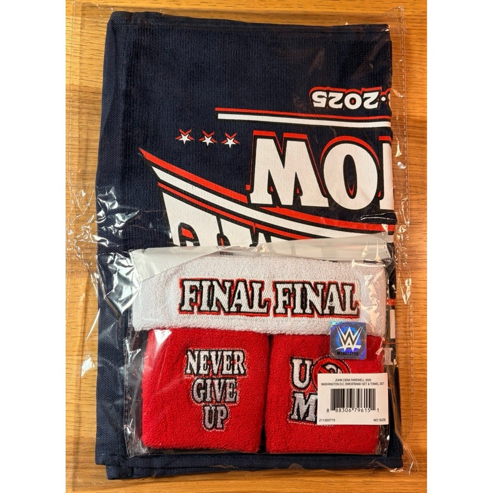 WWE John Cena Official Final Farewell Tour 2025 Washington D.C. Sweatband &Towel